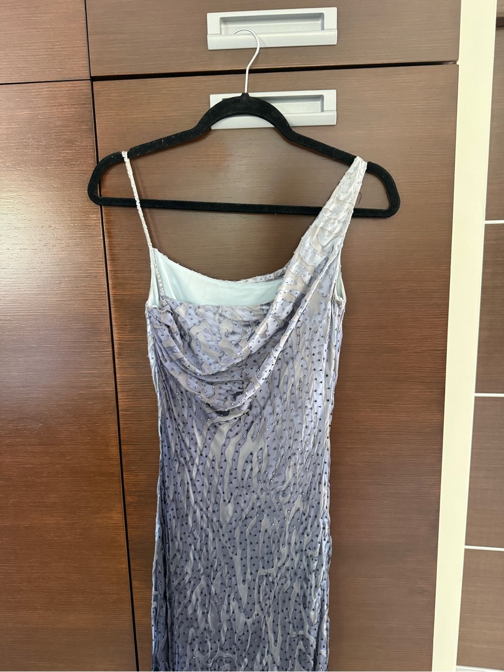 Niteline Ombre Maxi beaded Dress in Light Gray to navy - Picture 10 of 13